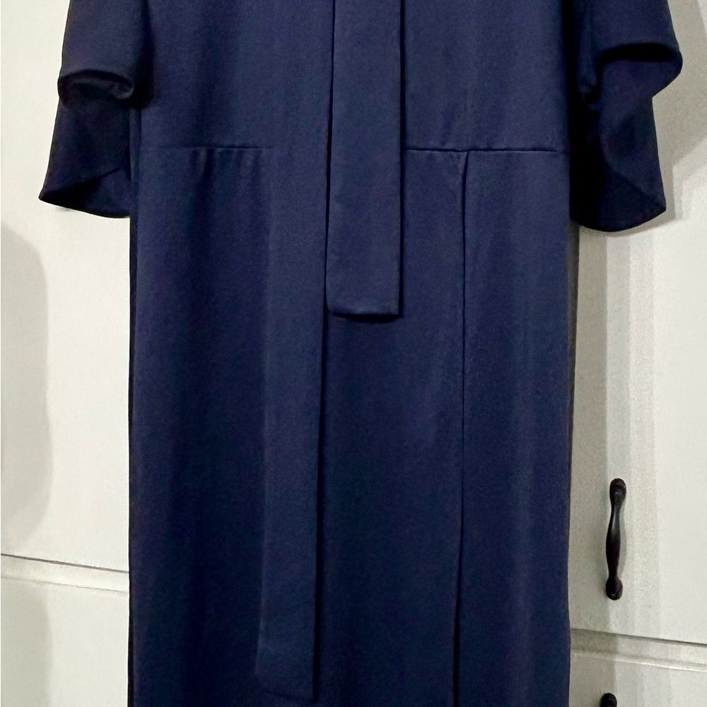 Elegant Navy Blue Dress size large never worn